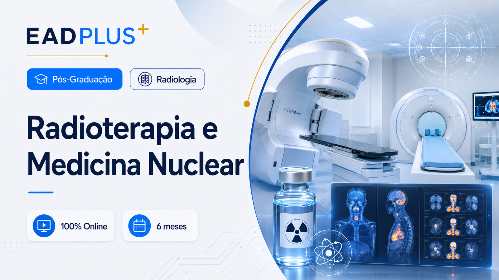 Capa da formação Pós-Graduação em Radioterapia e Medicina Nuclear